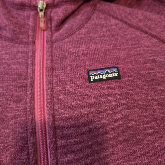 Girls Patagonia fleece Hoody Full Zip  M 10 Red - Picture 9 of 9